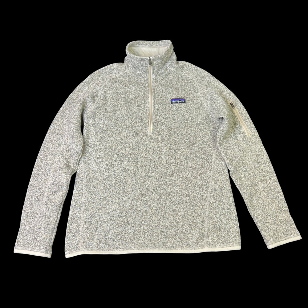 Patagonia Better Sweater Womens Medium Quarter Zip Fleece Pullover Gray Hike